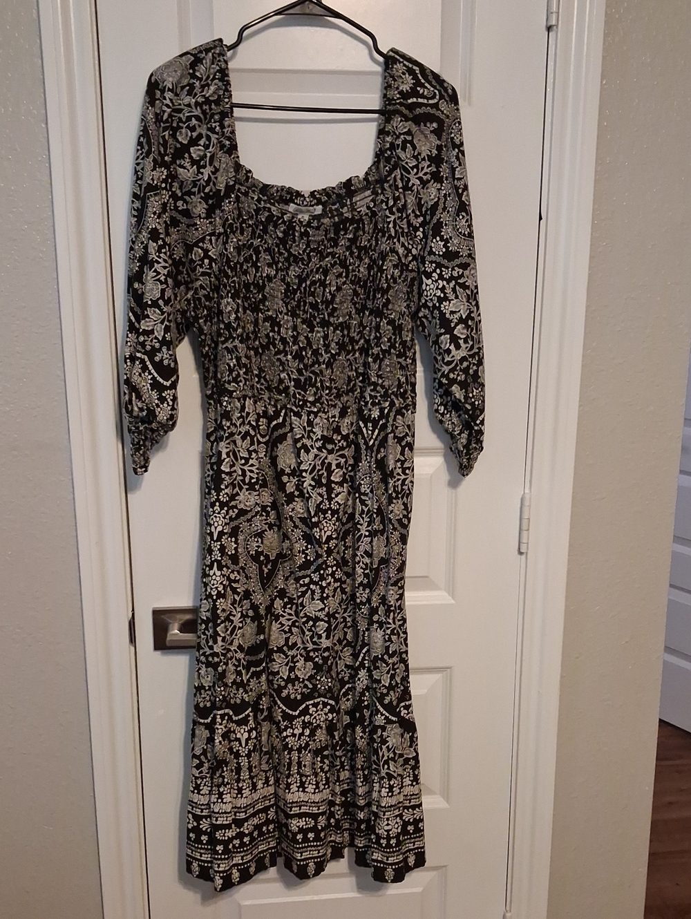 The Pioneer Woman Black and White Floral Maxi Dress